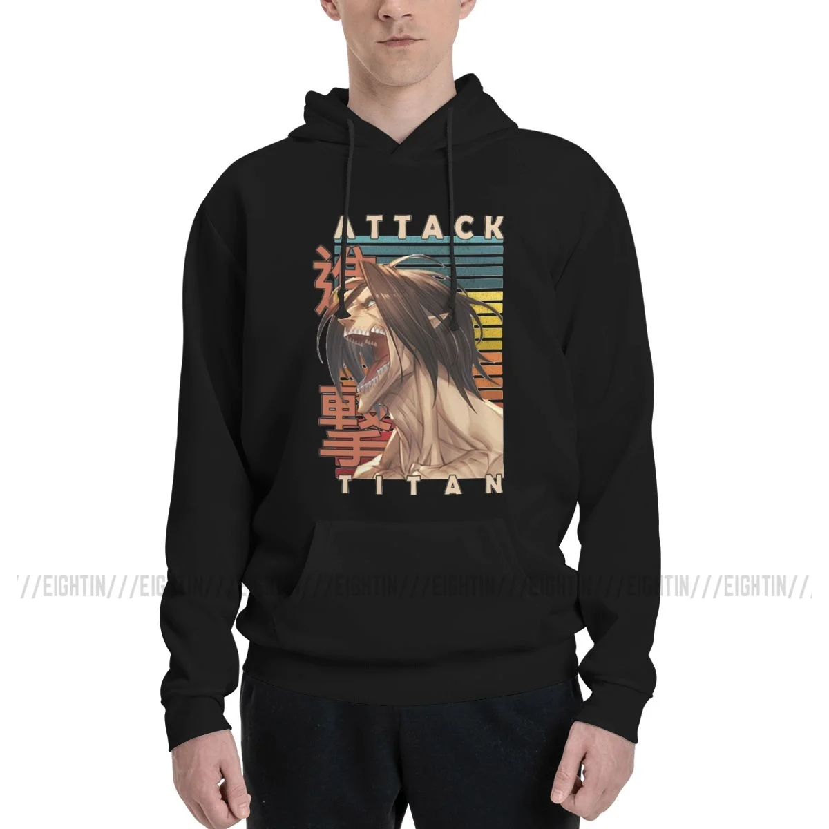 

Eren Titan Form Attack On Titan Hoodies Men Women Hip Hop Sweatshirt Winter Oversized Pullover