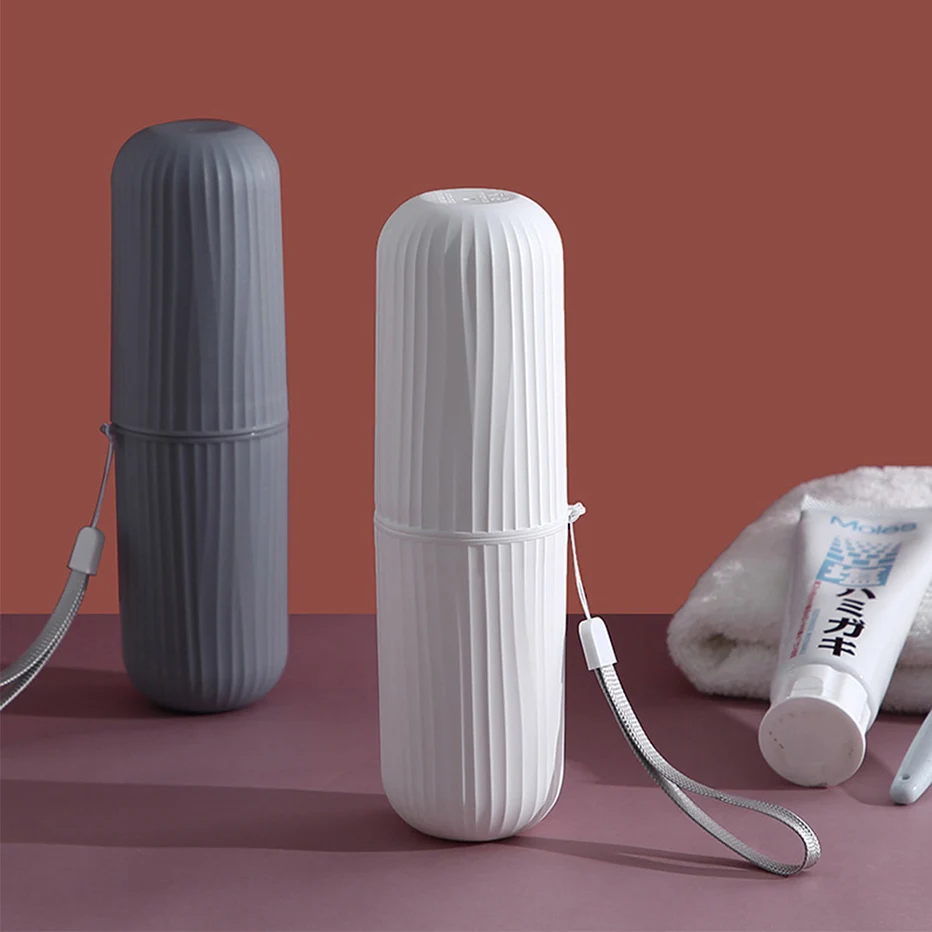 

Portable Toothbrush Storage Case Toothpaste Holder Box Organizer Household Storage Cup For Outdoor Travel Bathroom Accessories