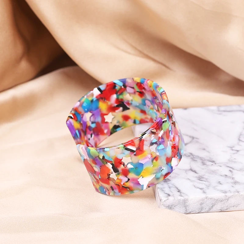 Ацетатные браслеты модные простой дизайн очаровательные для женщин ювелирные