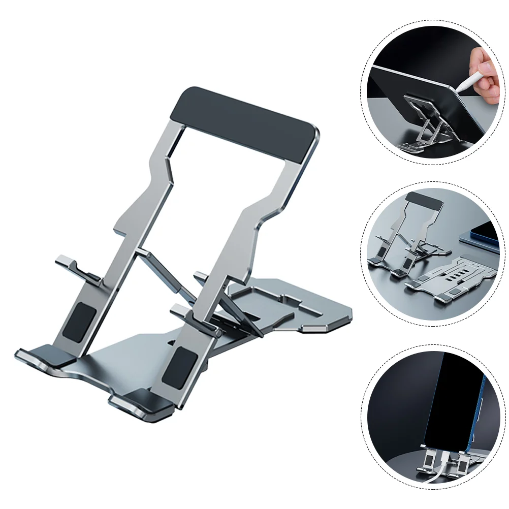 

Stand Holder Mobile Desk Cell Bracket Tablet Folding Desktop Adjustable Support Mount Cradle Compact Foldable Dock Stands Angle