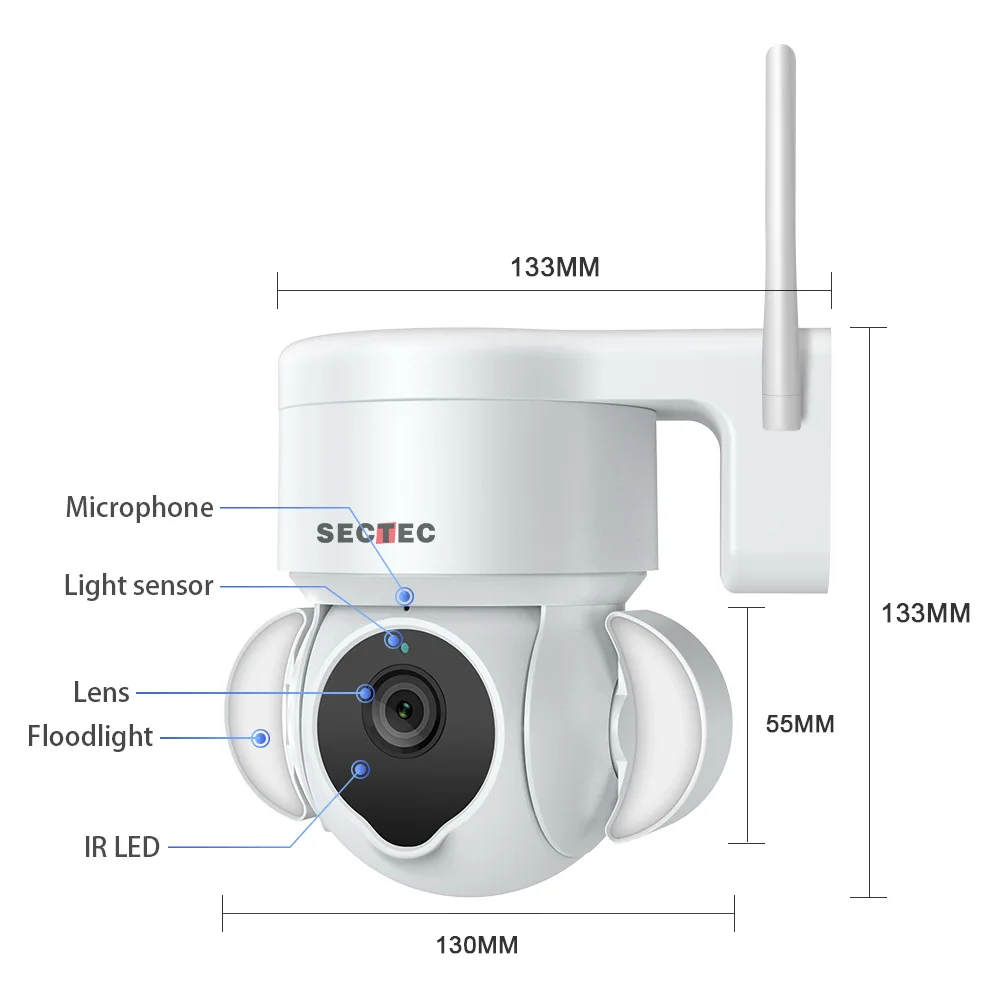 

Ip-камера умная с поддержкой Wi-Fi, 5 МП, HD