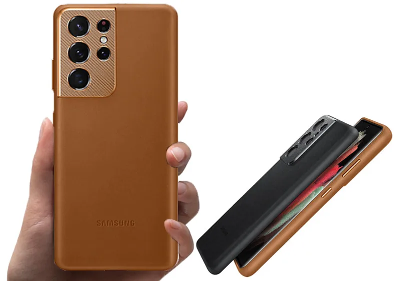 Official Original Samsung Galaxy S21 Ultra Leather Cover Comfortable Grip Casing business phone case For Galaxy S21 ultra