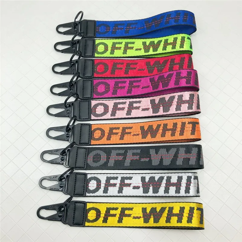 

Letter Embroidered Canvas Keychain Accessories for Women Men Straps Luggage Ribbon Key Chain Phones Lanyard Keys Llavero De Lona