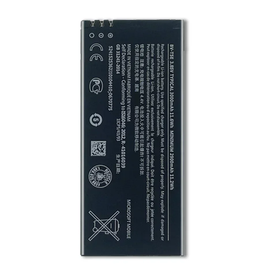 BV-T5E Аккумуляторы для мобильных телефонов большой емкости Microsoft Lumia 950 RM-1106 RM-1104 RM-110