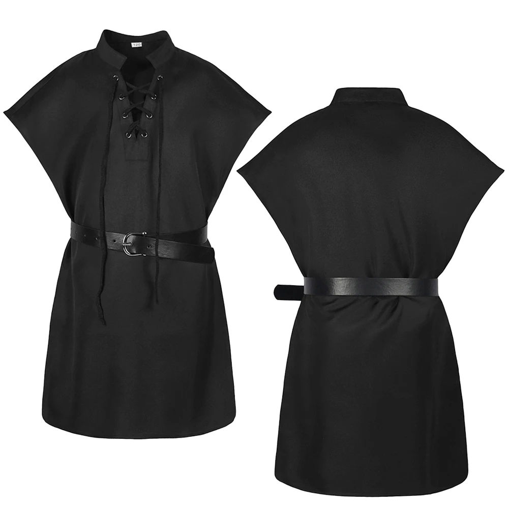 Детский костюм для косплея викингов в средневековом стиле рубашка без рукавов