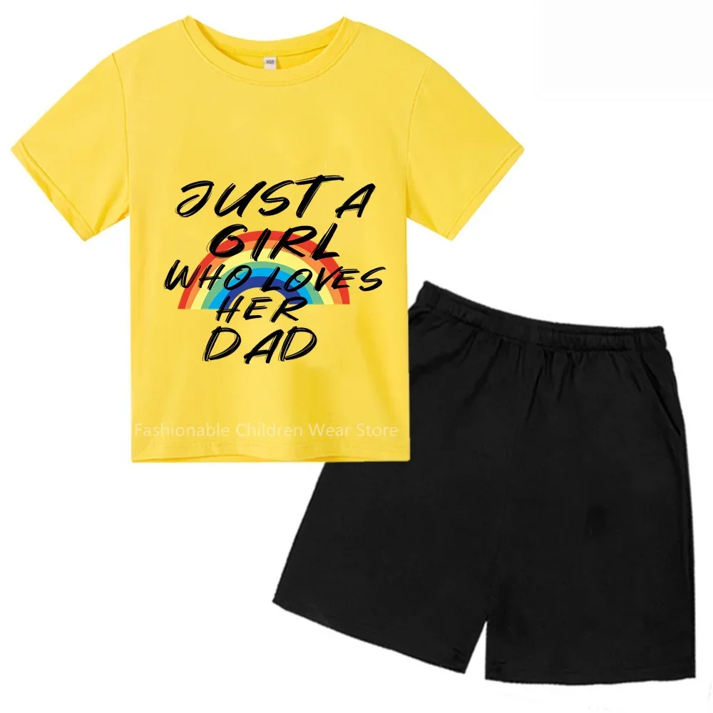 Футболка и шорты с принтом алфавита для мальчиков девочек