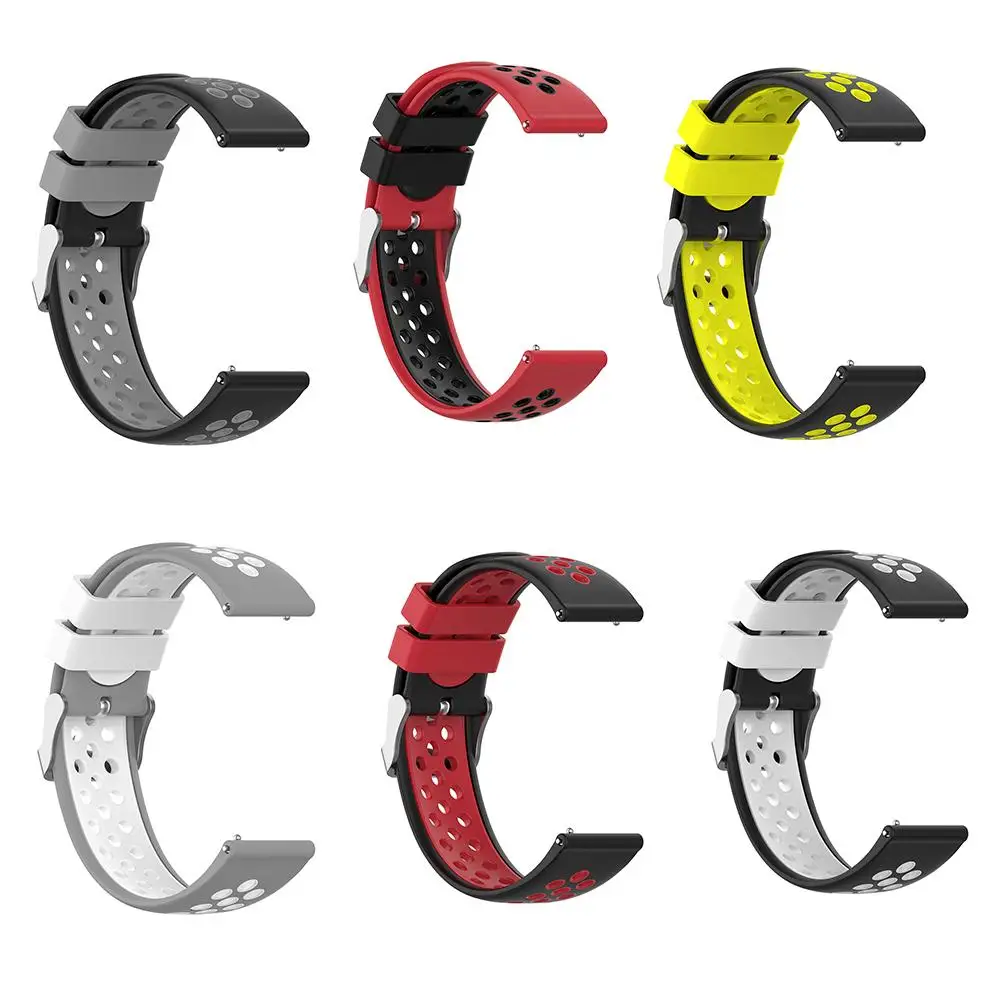 

22mm Silicone Sport Bracelet Band Wrist Strap with Buckle Two Color Comfort and Simplicity Durable for Ticwatch Pro/E2/S2