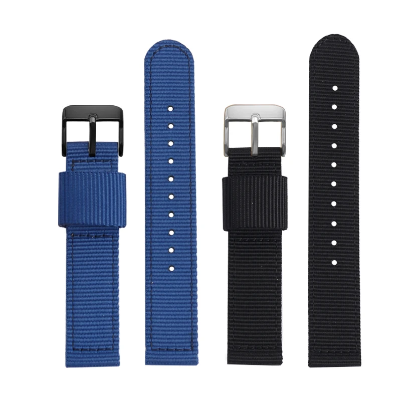 Холщовый ремешок для часов 18 мм Casio small gold nugget F-91W AQ230 A158WE A159 AE-1200 нейлоновый браслет