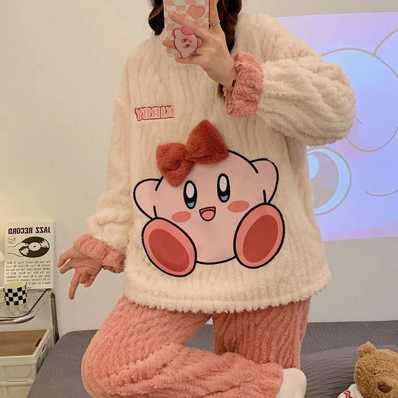 

Cartoon Sanrio Pajamas Set Animation Kawaii Autumn and Winter Pajamas Long Sleeve Foldable Collar Loungewear Christmas Gift