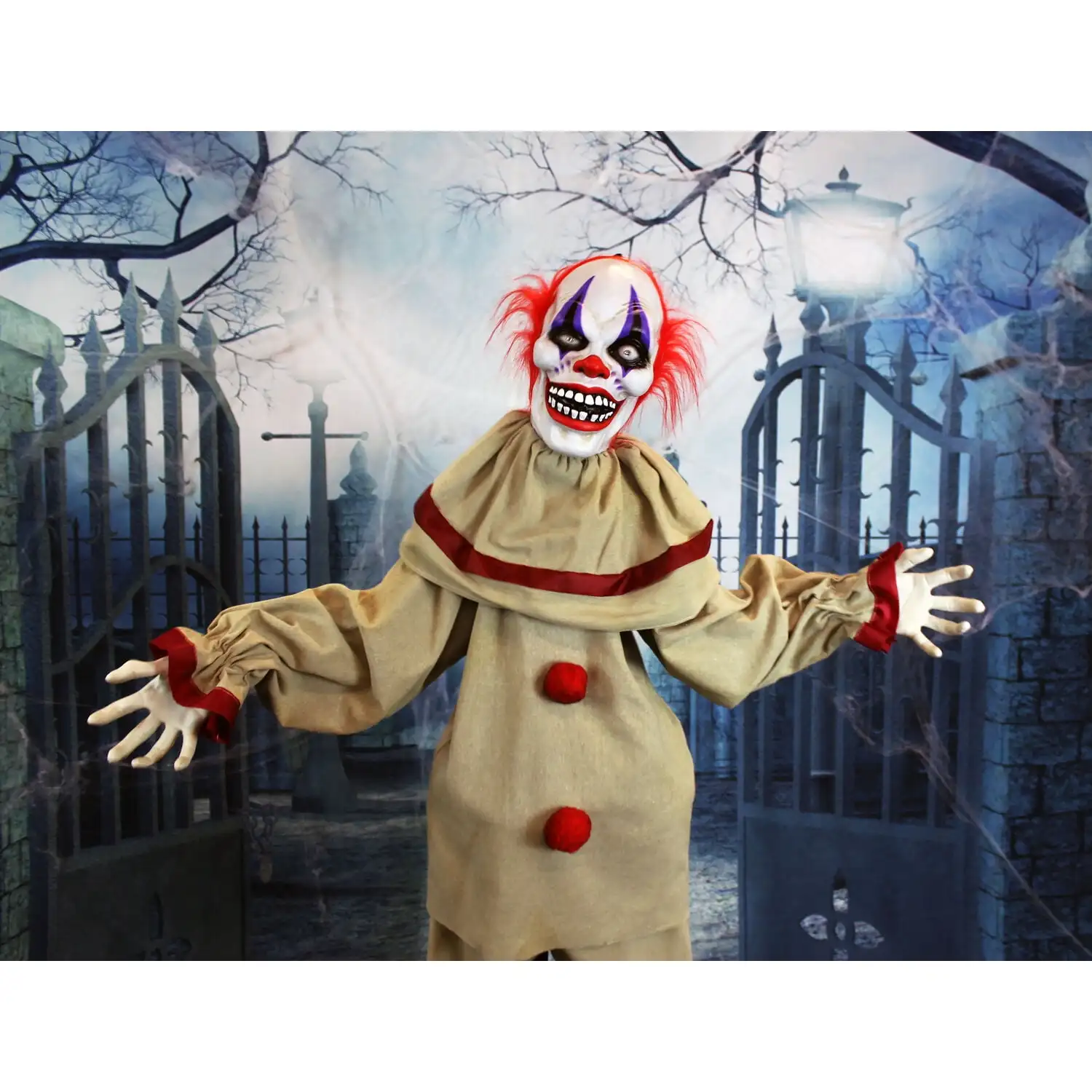 

5-Ft. Animatronic Clown, Indoor/Outdoor Halloween Decoration