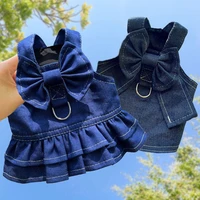 puppy summer clothing designer dog clothes for small dog large dress bowknot cute skirt fashion vest chihuahua york dog clothes