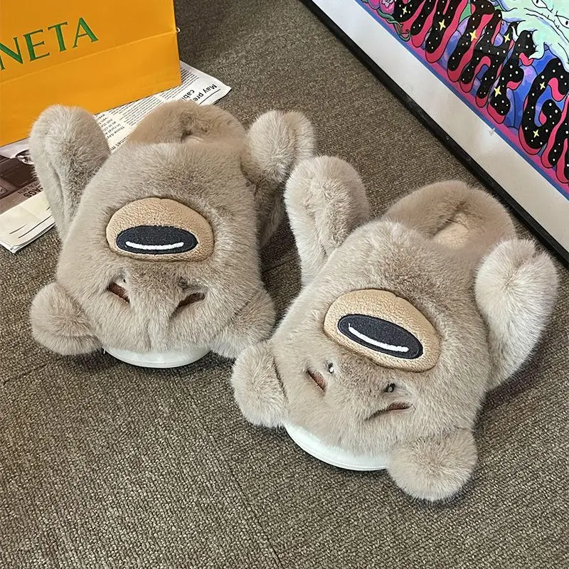 Cotton Slippers Female Winter Cartoon Cute Home Indoor Super Thick Soft Bottom Non-slip Dormitory Couple Cotton Drag Male Winter