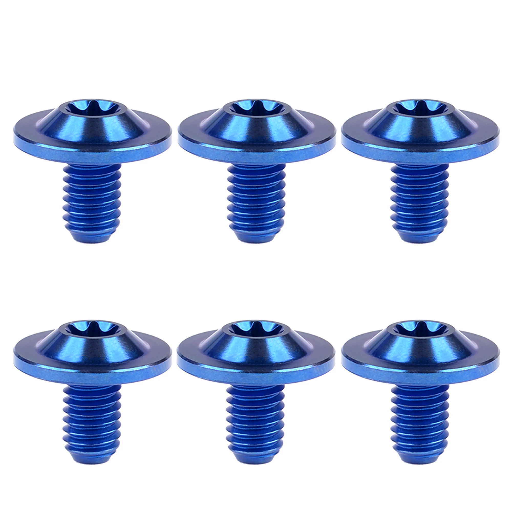 

6 шт. титановых болтов WEIQIJIE M6x10/15/20 мм Torx T30