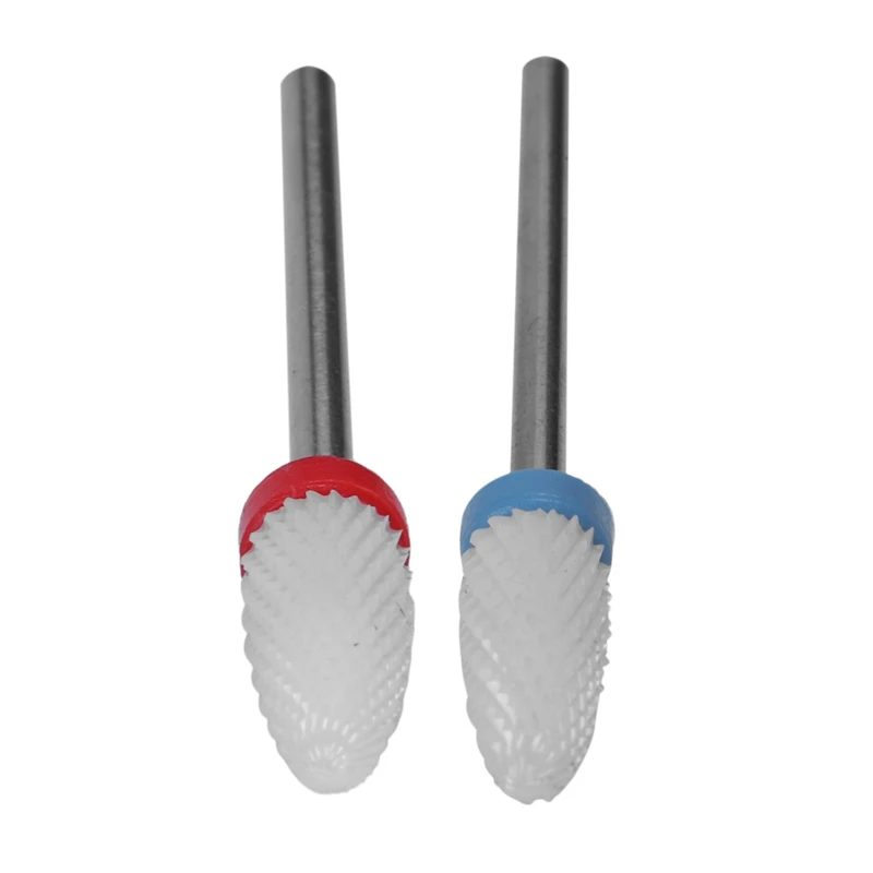 

2Pcs Nail Cone Tip Ceramic Drill Bits Electric Cuticle Clean Rotary For Manicure Pedicure Grinding Head Sander Tool, 1Pcs Blue &