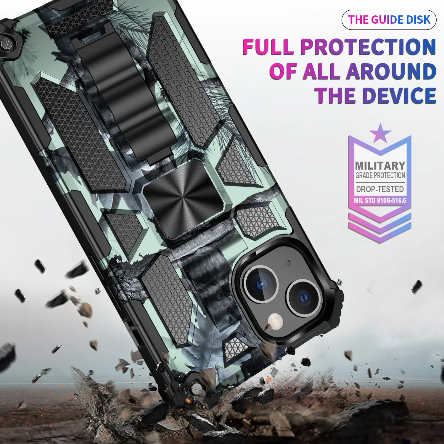 shockproof invisible bracket case for redmi xiaomi 11 11t pro poco x3 pro nfc m4 pro 5g magnetic camouflage phone armor case free global shipping