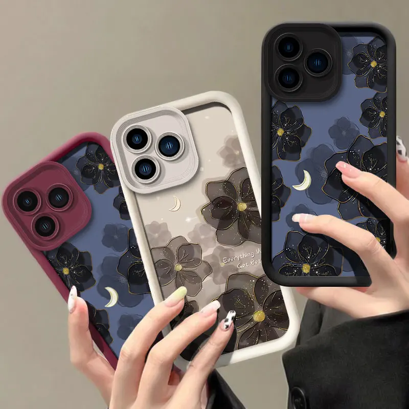 Фото Чехол для телефона Flowers Moon для OPPO Realme 12 11 5 7I 8I GT 3 6 NEO 5 Master Pro Plus, силиконовый мягкий противоударный бампер, задняя крышка №4