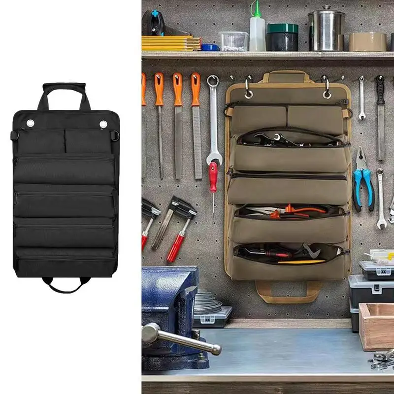

Автомобильный органайзер для инструментов, сумка на сиденье, боковой карман для хранения, водонепроницаемый свернутый чехол для хранения с ремешком, 900D ткань Оксфорд, пылезащитный инструмент