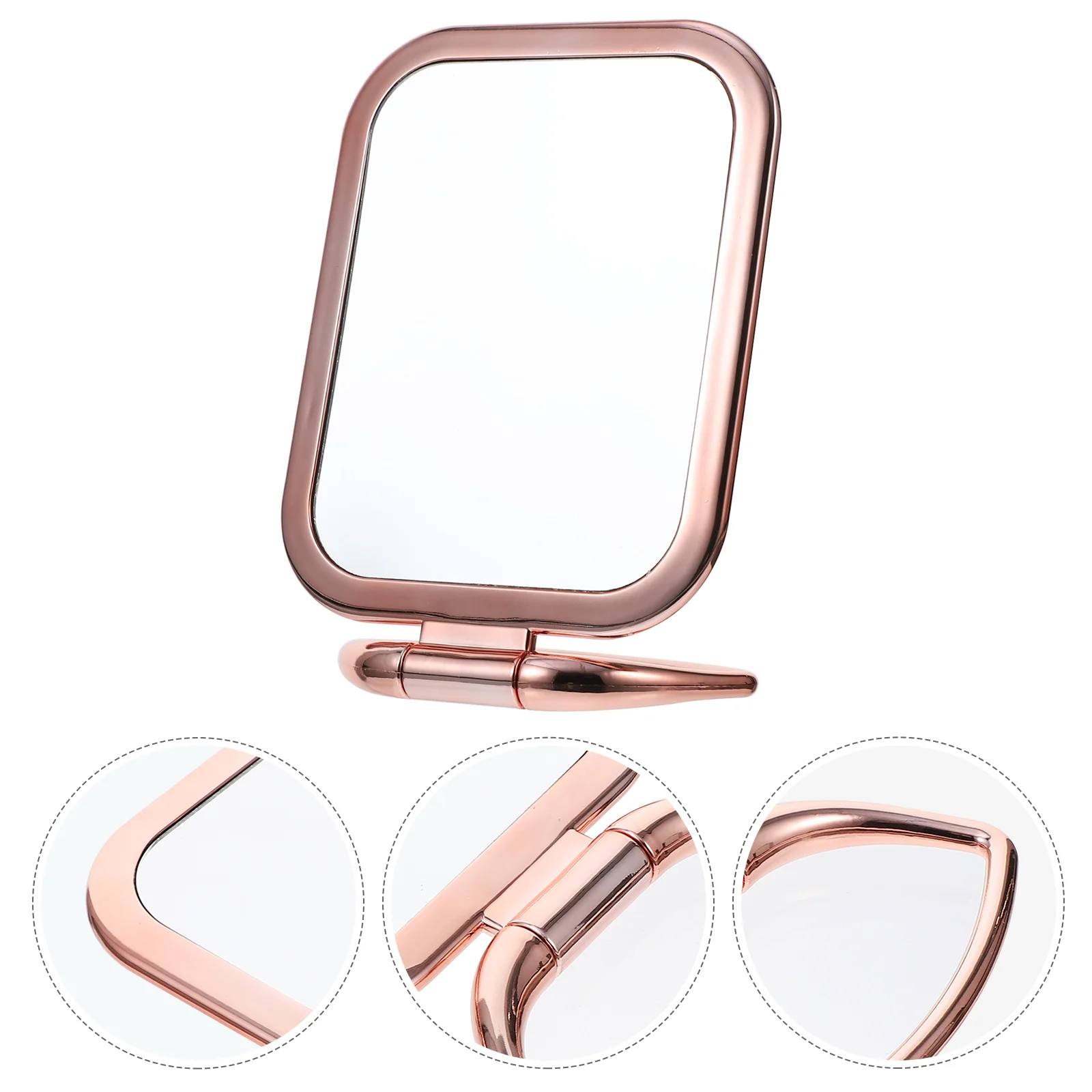 

Double Sided Makeup Mirror Portable Dresser Dressing Plastic Girl Desk Foldable