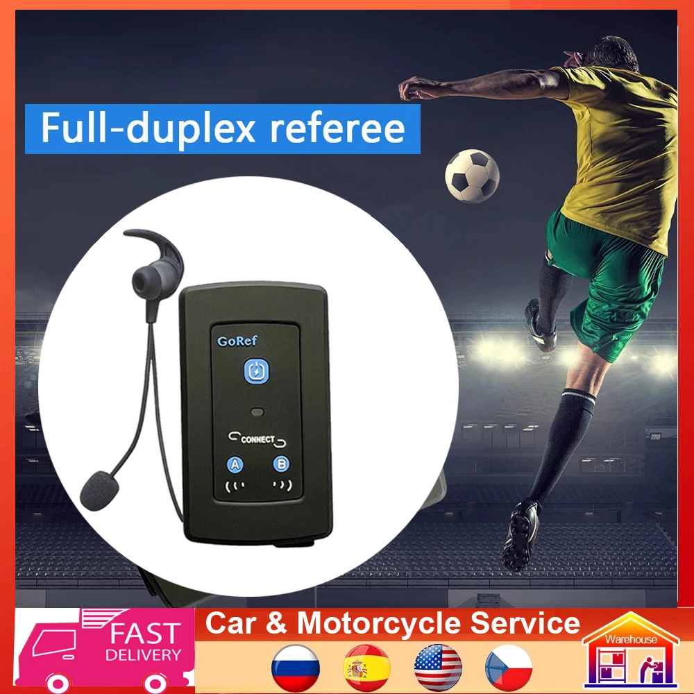 

GOREF футбол рефери домофон гарнитура 1200 м Bluetooth-совместимый 5,1 мотоцикл интерфон беспроводной мото коммуникатор