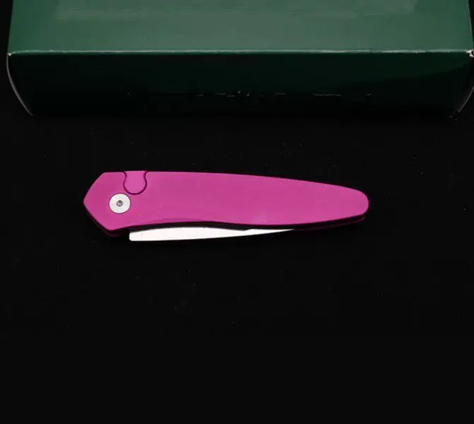 БОСС Prote 3407 Розовый Карманный Однодейственный Нож с Клинком из 154-CM С Строением Рукоятки из 6061-T6 - Тактическое Охотничье Инструмент Выживания на Каждый День.