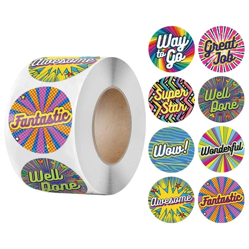 

Круглая наклейка для учителей, 50-500 шт., 1 дюйм