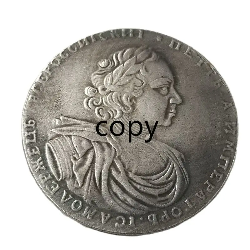 

Российские монеты, 1 рубль, 1722 латунь с серебряным покрытием, копия, Реплика декоративных поделок, принимаются индивидуальные элементы