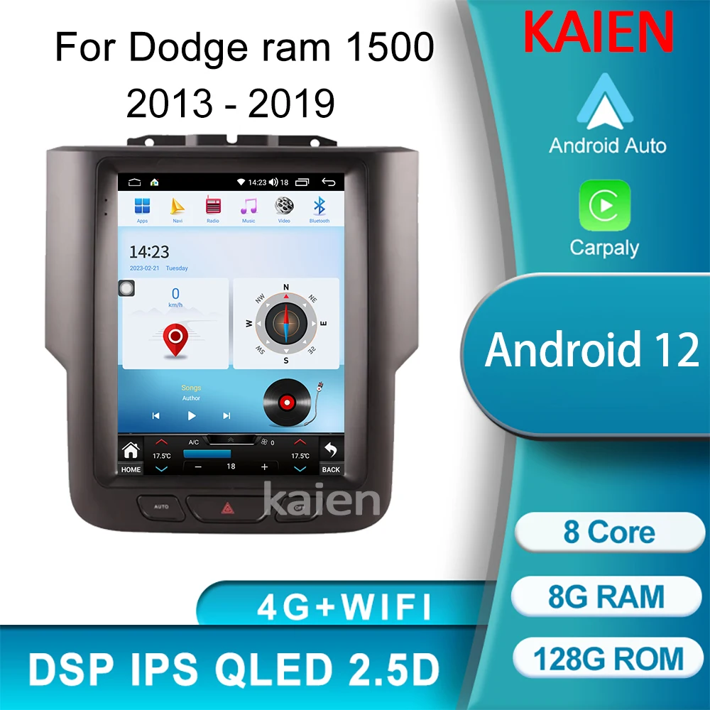 

KAIEN For Dodge RAM 1500 2500 2013-2018 Android Auto Navigation GPS Car Radio DVD Multimedia Player Stereo Carplay Autoradio 4G