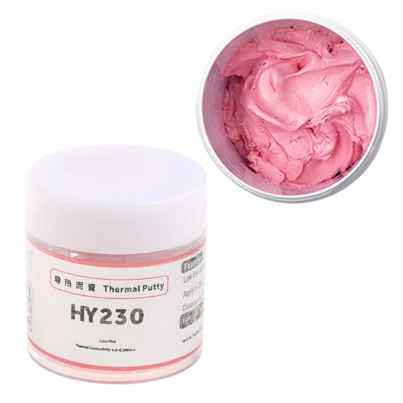 

HY234 Pink Thermal Grease CPU Chipset Cooling Compound Silicone Paste Plaster Heat Sink Compound 4.0W/m-k
