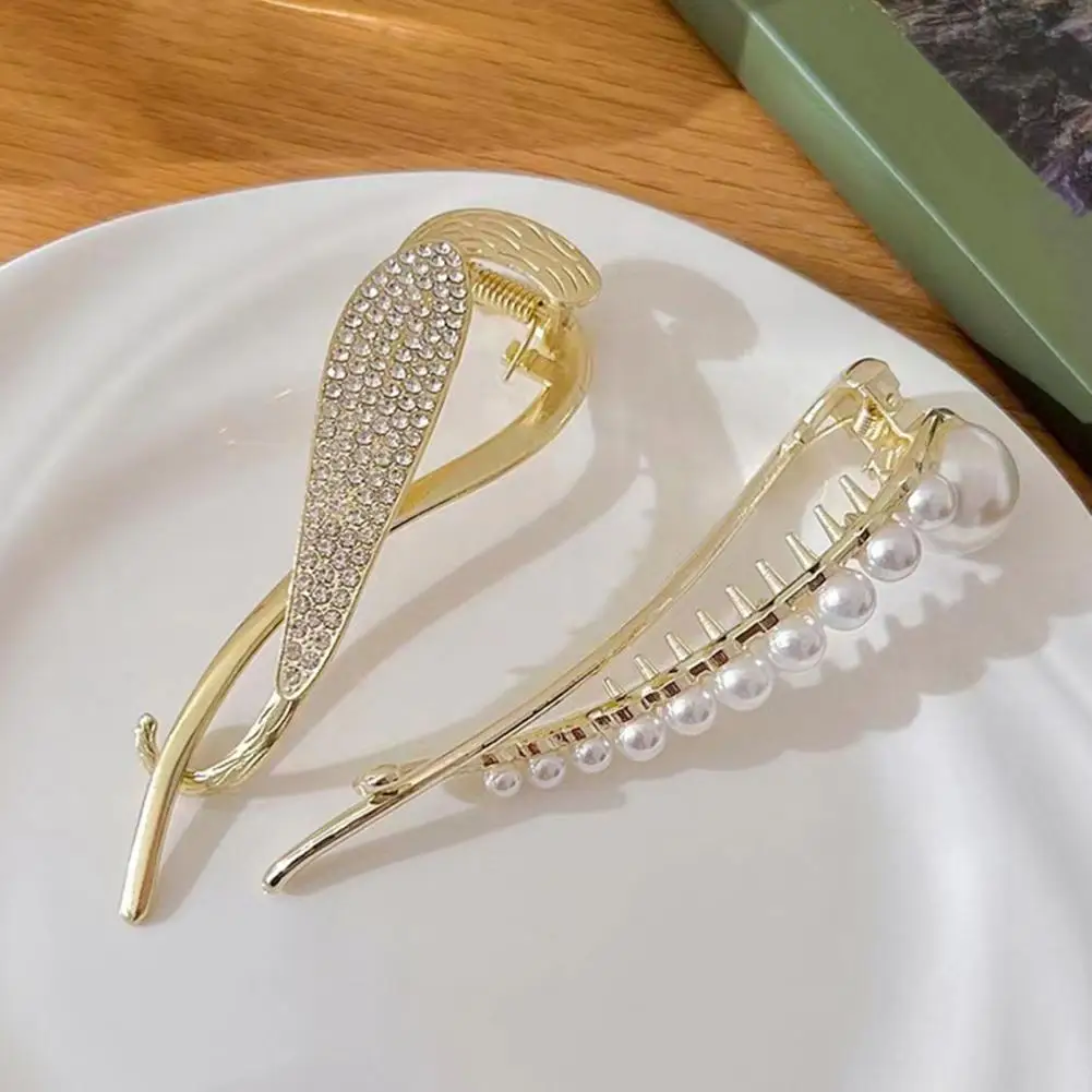 

Hair Clip Electroplating Headwear Fix Hair Women Elegant Twist Clip Hair Claw Clip Female Accessory