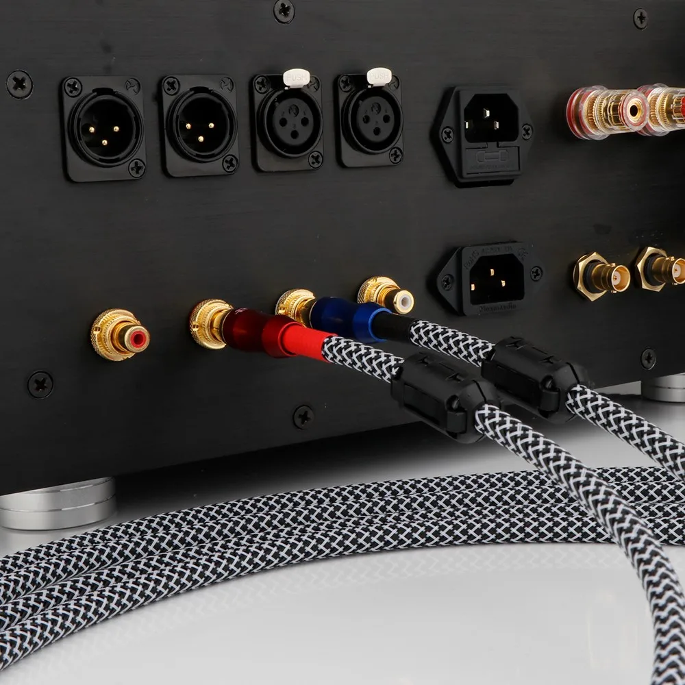 

2Pcs/Pair High Quality Hifi RCA To RCA Cable 4N-OFC Audio Cable / 0.2M 0.3M 0.5M 0.75M 1M 1.5M 2M 3M 5M