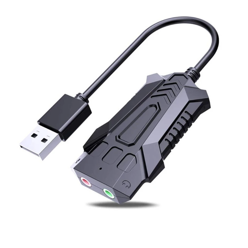

USB Sound Cards External Independent Desktop Computer Notebook PS4 Sound Adapter USB Stereo Sound Cards Repairing Parts