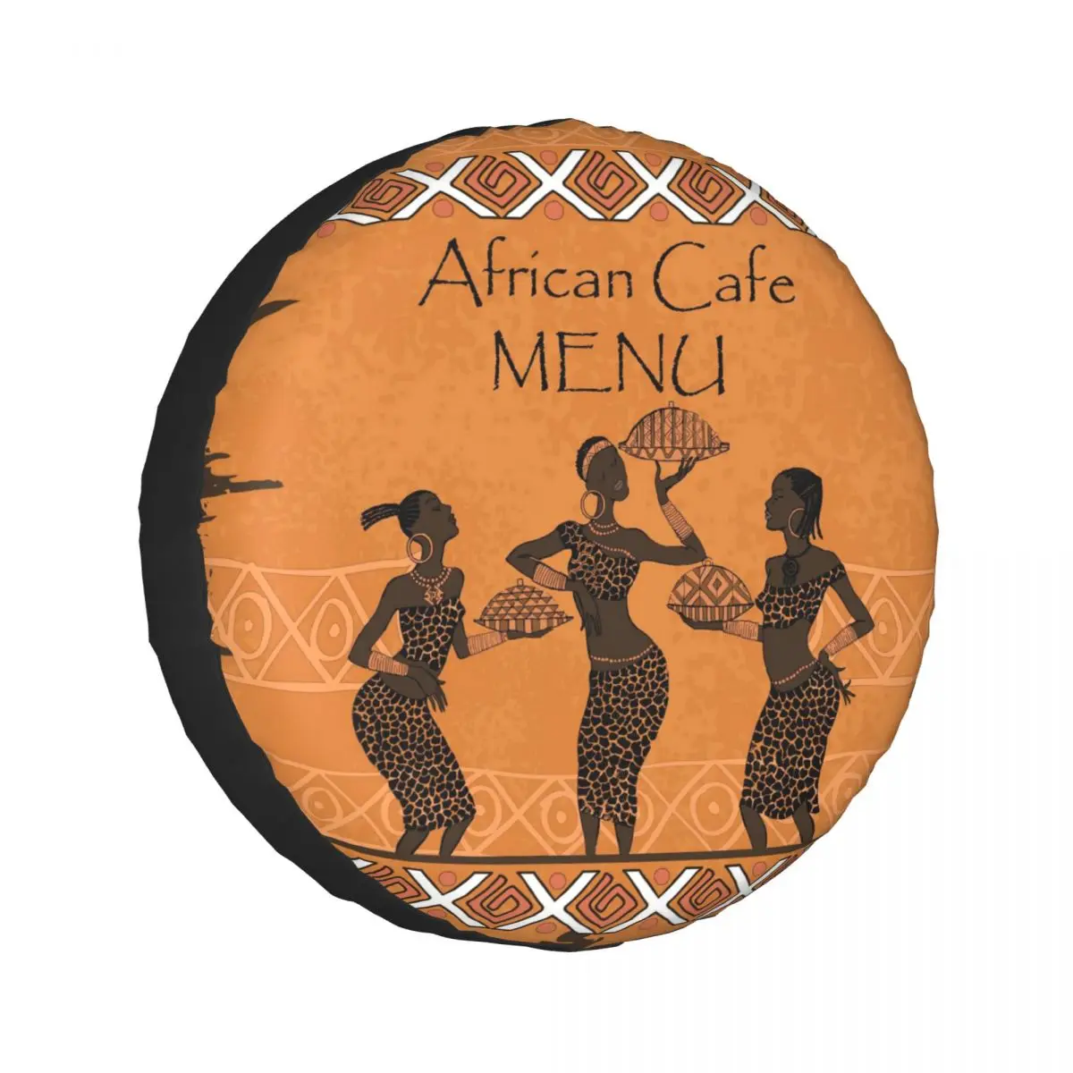 

Car Wheel Tyre Cover 13/14/15/16 Inch Menu For African Restaurant Cafe Bar Spare Tire Cover Case Protector Pouch Car Accessories
