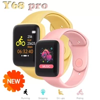 2021 y68 pro bluetooth fitness tracker smart watch heart rate monitor mens womens watches up to date d20 macaron smartwatch