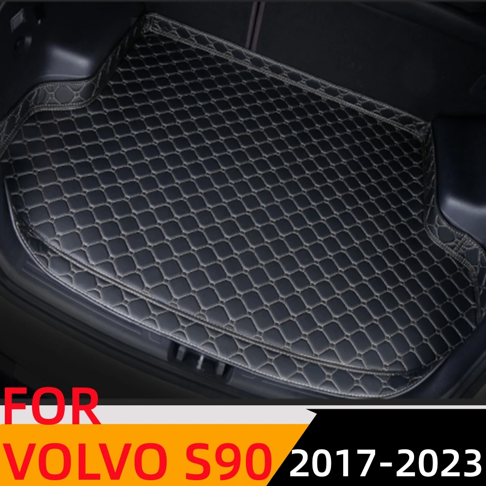 

Sinjayer Car Trunk Mat Waterproof AUTO Tail Boot Carpets High Side Cargo Pad Cover Liner Fit For Volvo S90 2017 18 19 2020-2023
