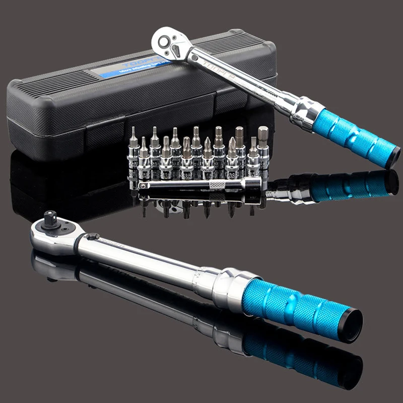 

Ratchet Bicycle Hub Screwdriver Kit with 13 PCS Heads & 1/4 Extension Rod Adjustable Torque Household Bike Repair Tools XR-Hot