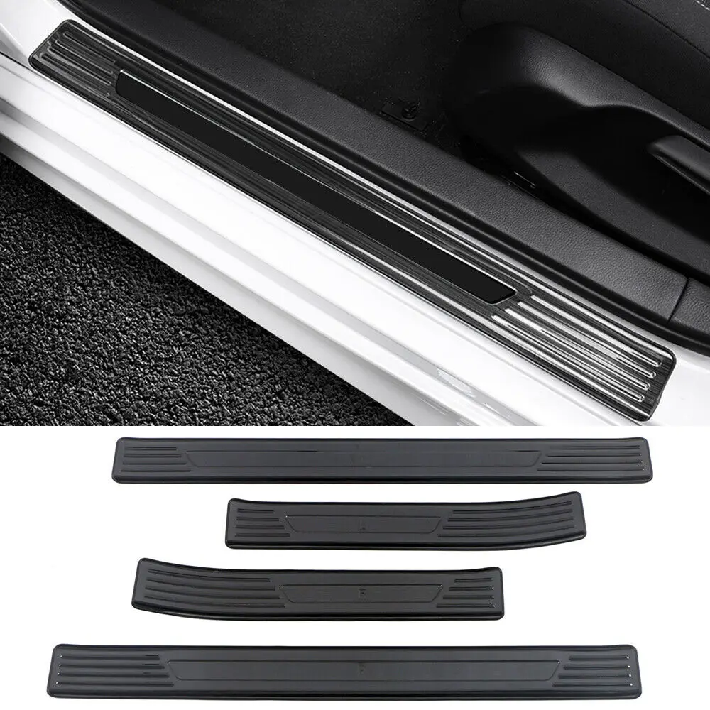 

Steel Black Outer Door Sill Threshold Plate Cover For Honda Civic Sedan 2022-23