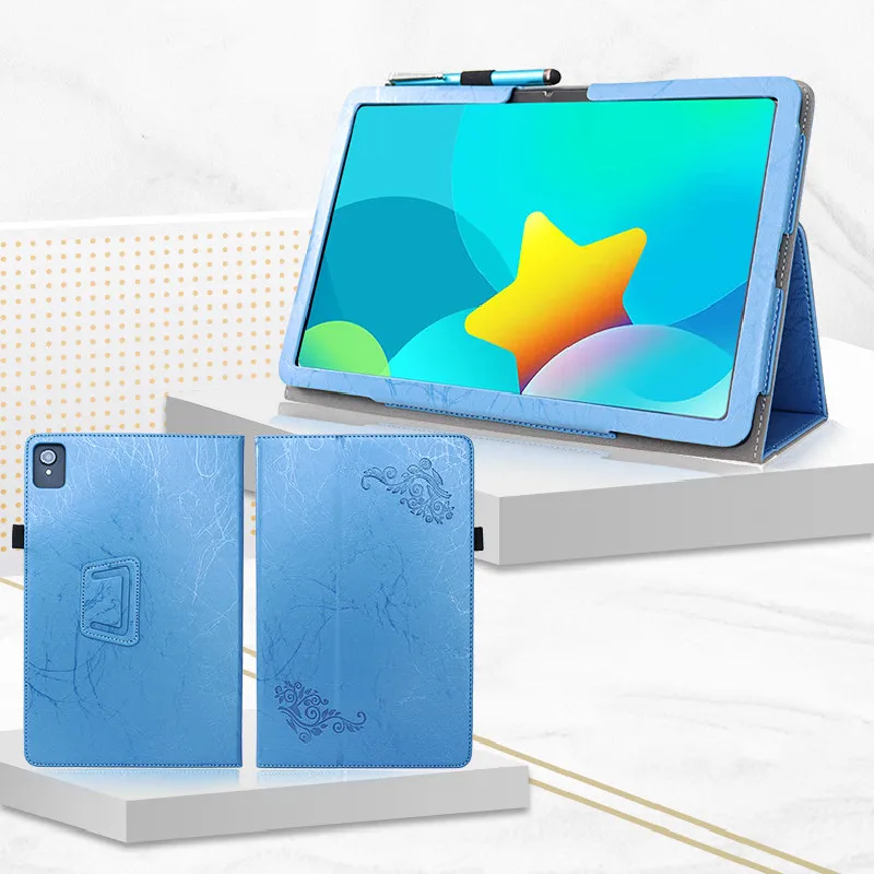 

Тисненый чехол для Motorola Moto Tab G70, 11 дюймов, Магнитный чехол для планшетного ПК с ремешком на руку