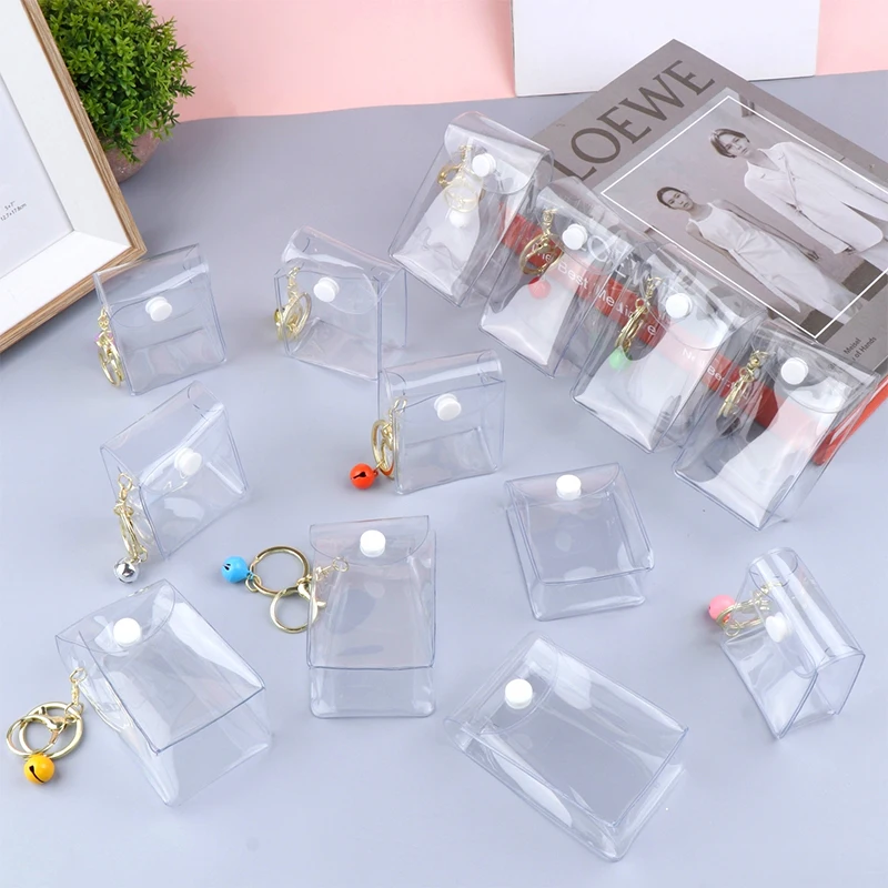 Мини-сумка для куклы в стиле аниме прозрачный органайзер монет с подвесным