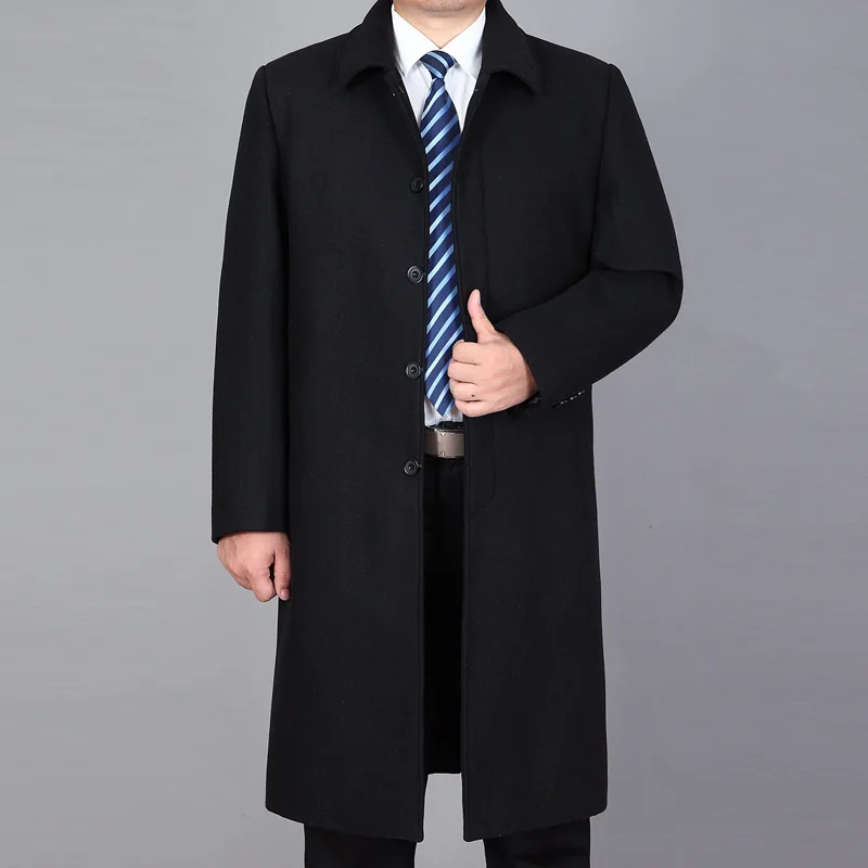 2022 New Fashion Spring and Autumn Men's Coat Lapel Men's Single Breasted Tweed Coat Jacket Men