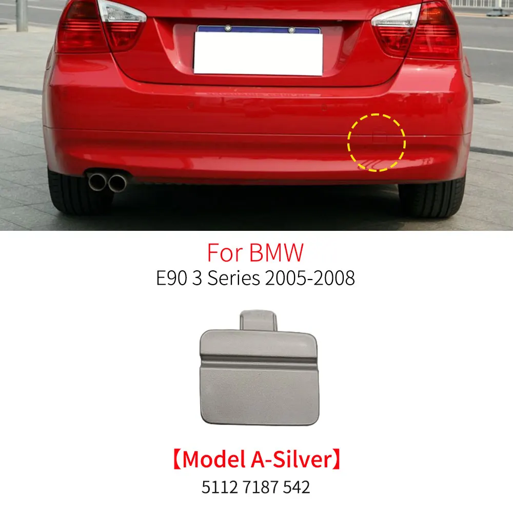 

Для BMW E90 Автомобильный задний бампер буксировочный крючок крышки с цветными черными белыми серебряными красными для BMW E90 3 серии 318 320 323 335-2005