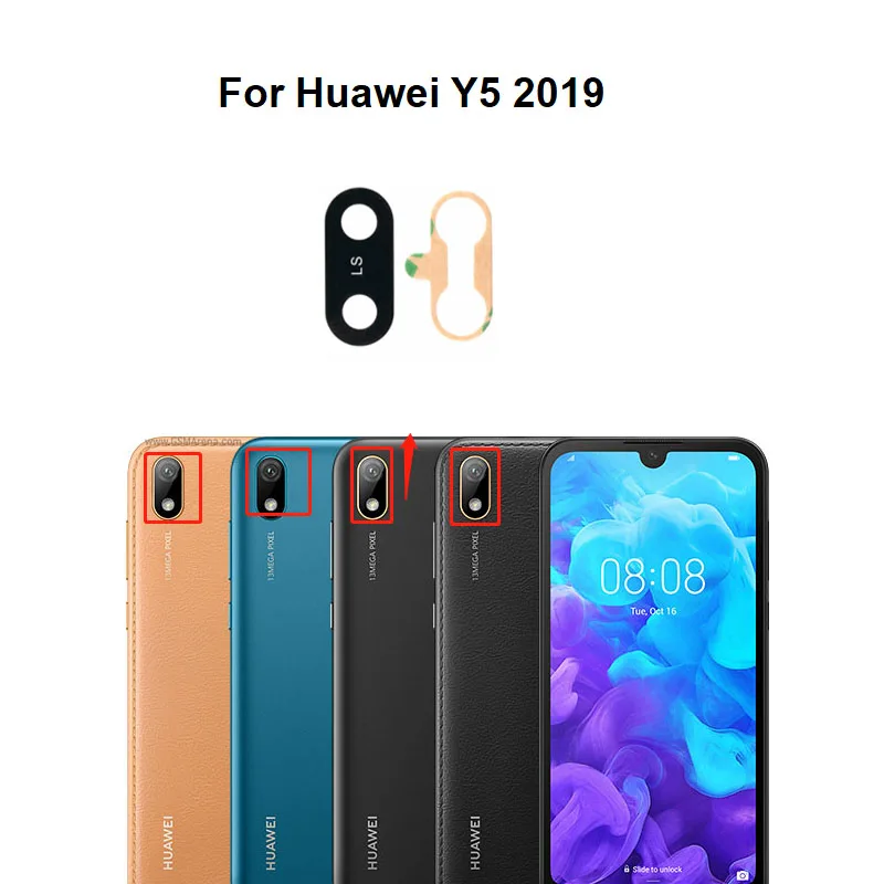 1 шт. новый задний объектив камеры заднее стекло с наклейкой клей для Huawei Y5 Y6 Y7 Y8 Y9