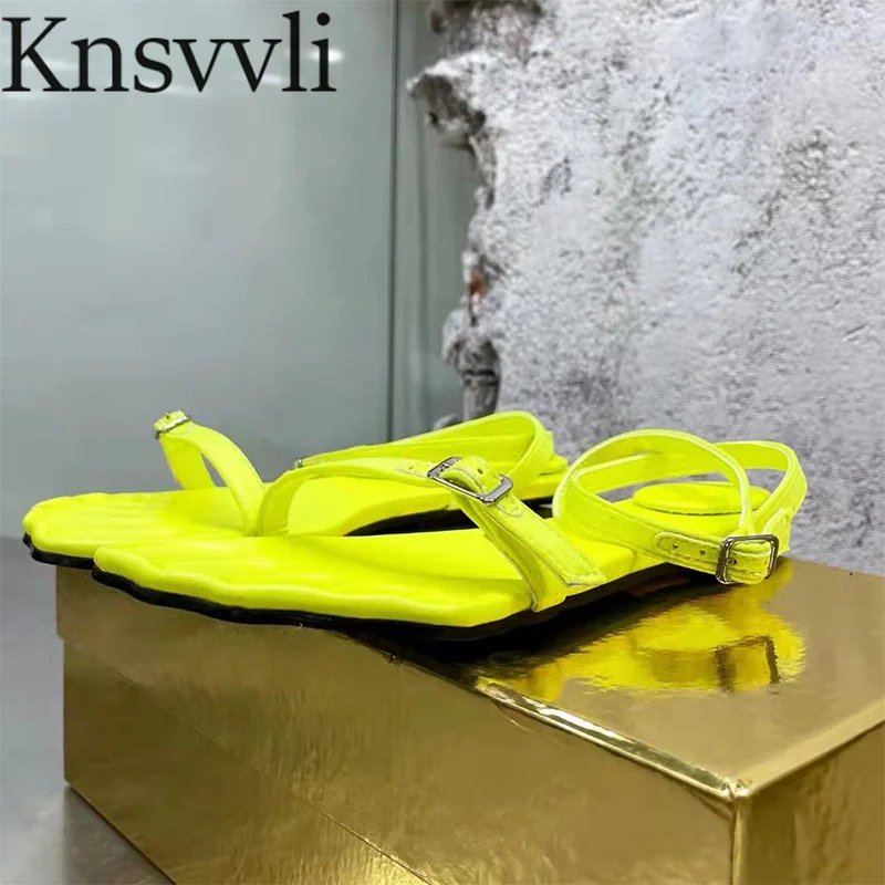 

Novelty Toe Flat Sandals Women Genuine Leather Ankle Strap Round Toe Shoes Buckle Strap Street Walk Shopping Thin Sandals Ladies