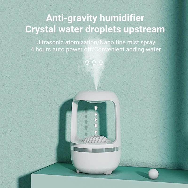 

Crative Anti-gravity Humidifier Water Droplets Upsteam Ultrasonic Fine Mist Maker Aroma Oil Diffuser Quiet Air Purifier for Home