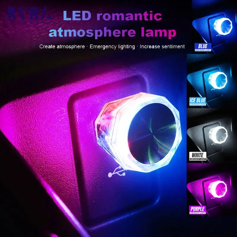 

Автомобильный мини USB светодиодный окружающий свет декоративные атмосферные лампы портативный свет Plug Play портативный Plug Play автомобильный ...