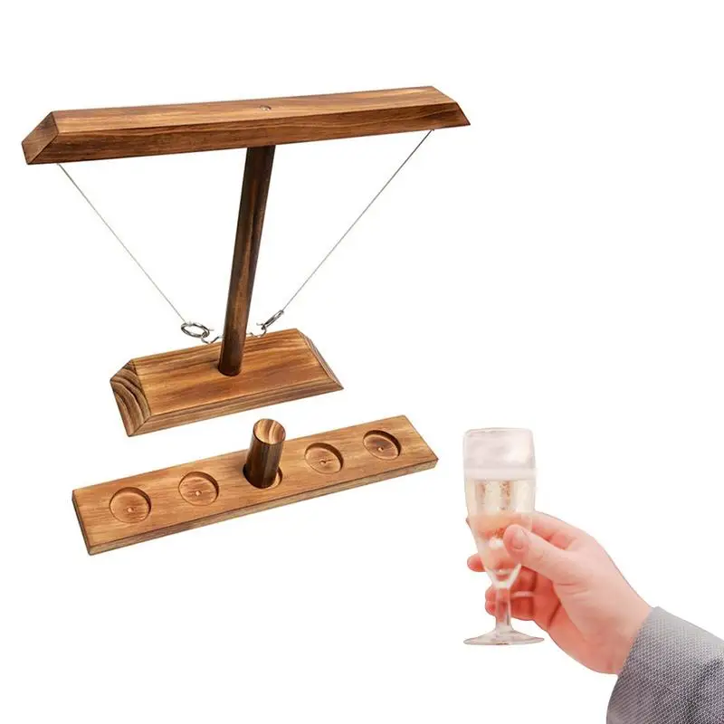 

Wood Ring Tossing Game Ring Tossing Game For Adults Drinking Hook And Ring Game For Outdoor Indoor Table Throwing Game