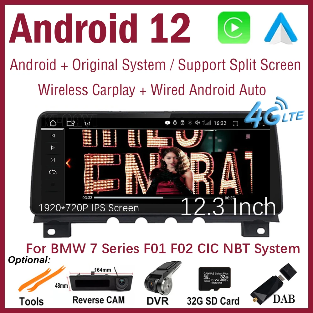 12 3 дюймовый Android Беспроводной Автомобильный плеер мультимедийная навигация для