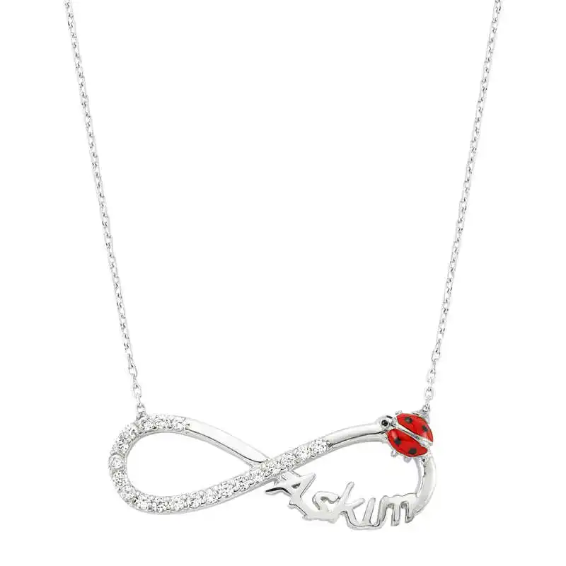 

Tevuli 925 Sterling Silver Ladybird Buggy Infinity Love Lady Necklace