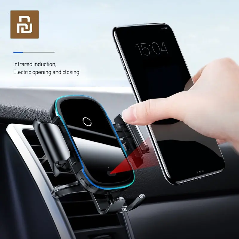 

Youpin Baseus 15W Qi Car Wireless Charger Dual Mode Intelligent Infrared Wireless Charging Car Mount for Air Car Phone Holder