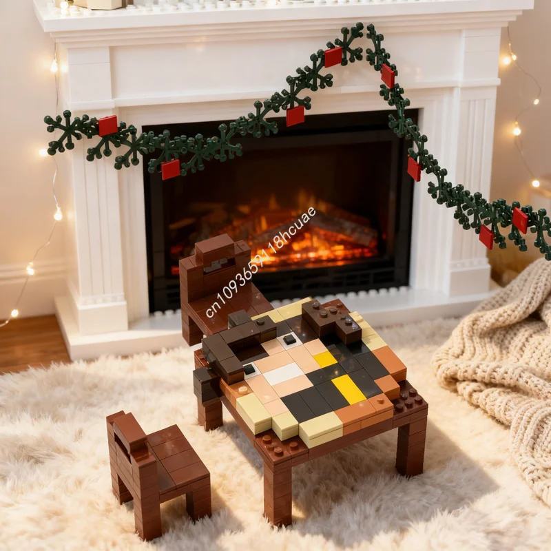Фото 364 детали MOC GeminiTay S Impulse Pizza Hermitcraft My World: Конструктор-модель, архитектурная игрушка, идея для рождественского подарка, развивающая игрушка №1