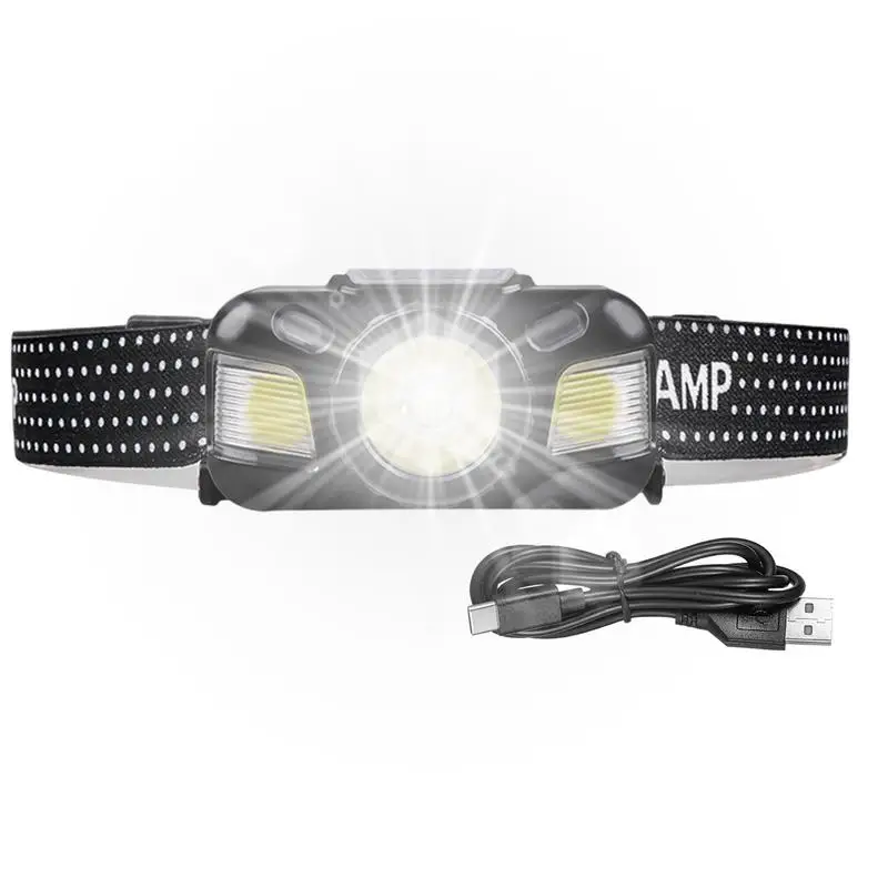 

Head Flashlight For Adults IPX4 Waterproof Rechargeable Flashlight Headlamps Powerful Lighting Motion Sensor LED Head Lights